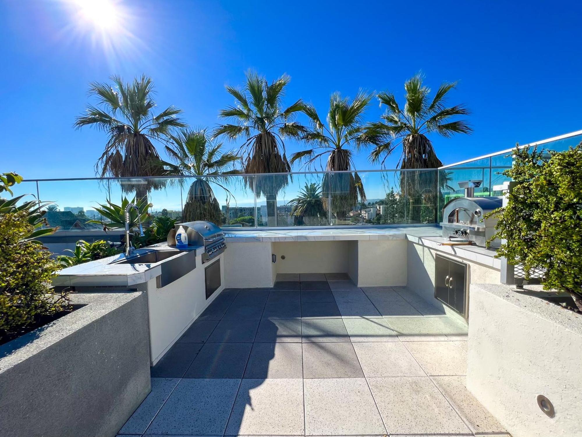 Downtown Los Angeles Skyline Balcony View Modern Penthouse Kültér fotó